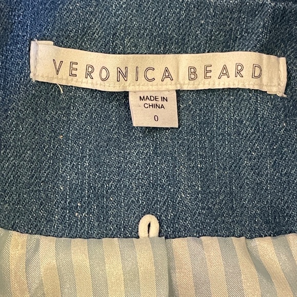 NEW! Veronica Beard Naira Denim Dickey Blazer, Jacket Size 0 - Picture 14 of 15